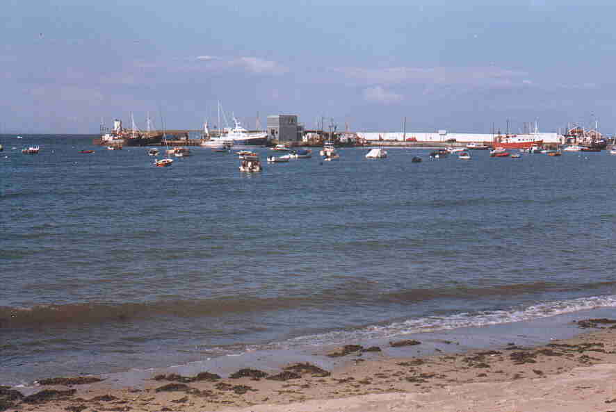 Sailing boats in Skerries Harbour.